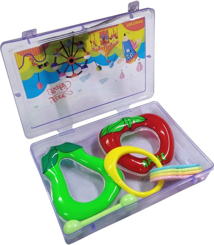 Manorath Set of 4 Manorath Teething Toy by Manorath- BT41 Teether  (Multicolor)