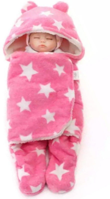 BRANDONN 3 in 1 Baby Boy's and Baby Girl's Baby Blanket Sleeping Bag  (Pink)