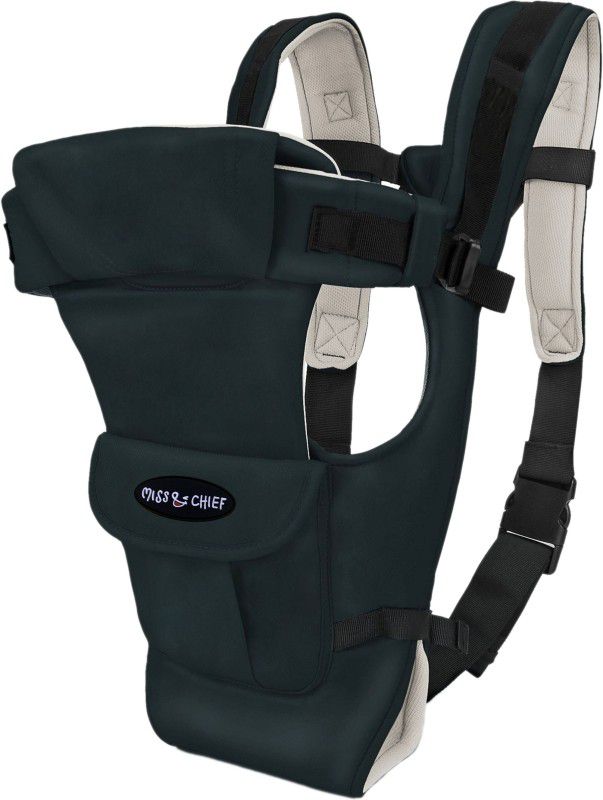 Miss & Chief by Flipkart Joy Bundle 4 Way Baby Carrier With Front Pocket Baby Carrier  (Black, Back Carry)