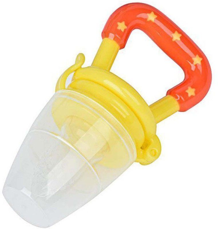 VBaby Colorful Attractive Food Feeder Teething Toy Silicone Teether Nibbler Fruit Sac Teether  (Yellow)