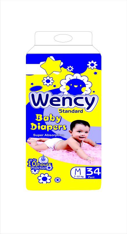 WENCY baby_diapers_medium - M  (34 Pieces)