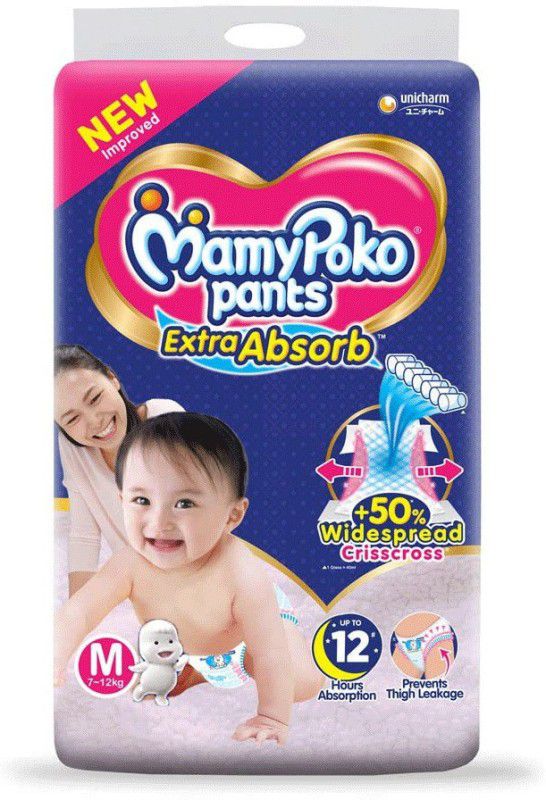 MamyPoko Mamy Poko Pants Diaper Medium - (66) - M  (66 Pieces)