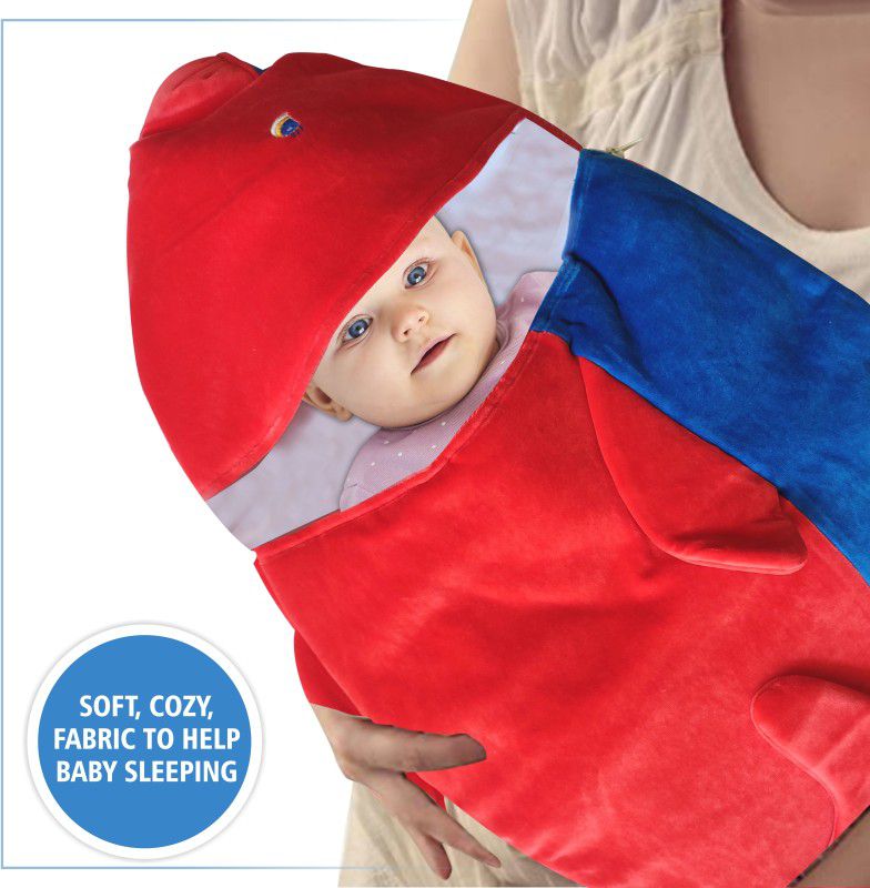 TINY LOOKS Baby Sleeping Bag Baby Carry Bed Baby Bedding Bag Hoodie Receiving Wrapper Sleeping Bag  (Red)