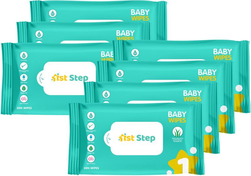1st Step Baby Wet Wipes Enriched With Aloe-Vera And Jojoba Oil  (210 Wipes)
