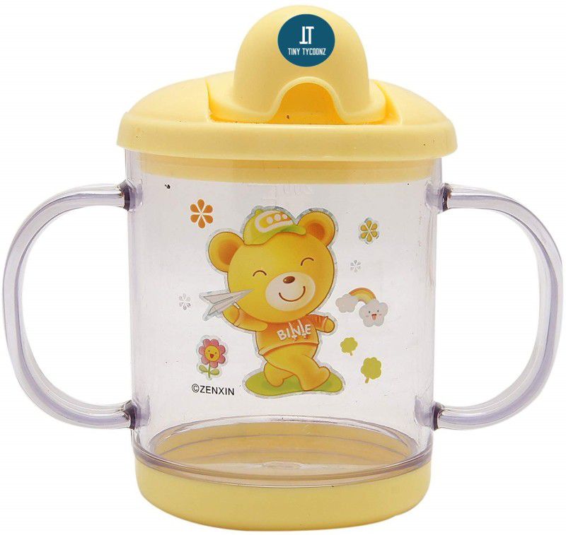 Tiny Tycoonz 200 ML Baby Sipper Cup with Twin Handle for Easy Grip  (Yellow)
