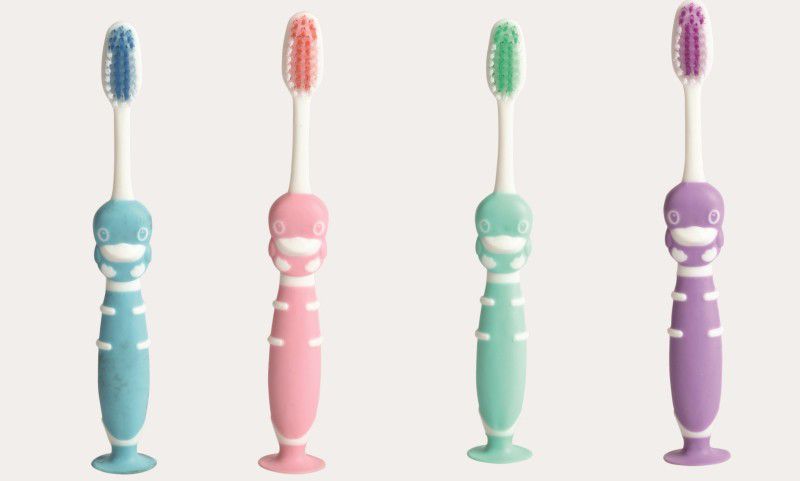 PASSION PETALS ducktoothbrush4 Soft Toothbrush  (4 Toothbrushes)