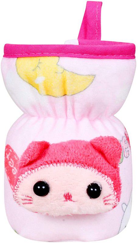 Newborn Baby Collection Soft Plush Stretchable Baby Feeding Bottle Cover (Pink, 120ml/4OZ)  (Pink)