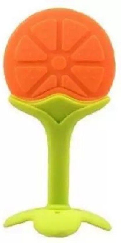 My Shadow Fruit Shape Teether Soft Silicone, BPA-Free for Newborn 4 to 12 Months Teether Teether  (Orange)