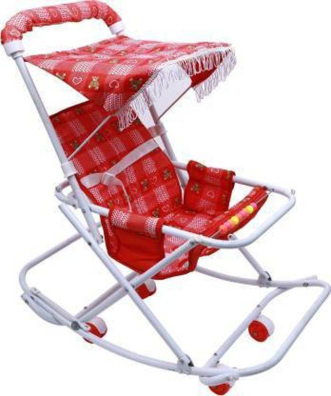 Abasr Baby Stroller cum Swing Stroller (Red) Stroller  (Multi, Red)