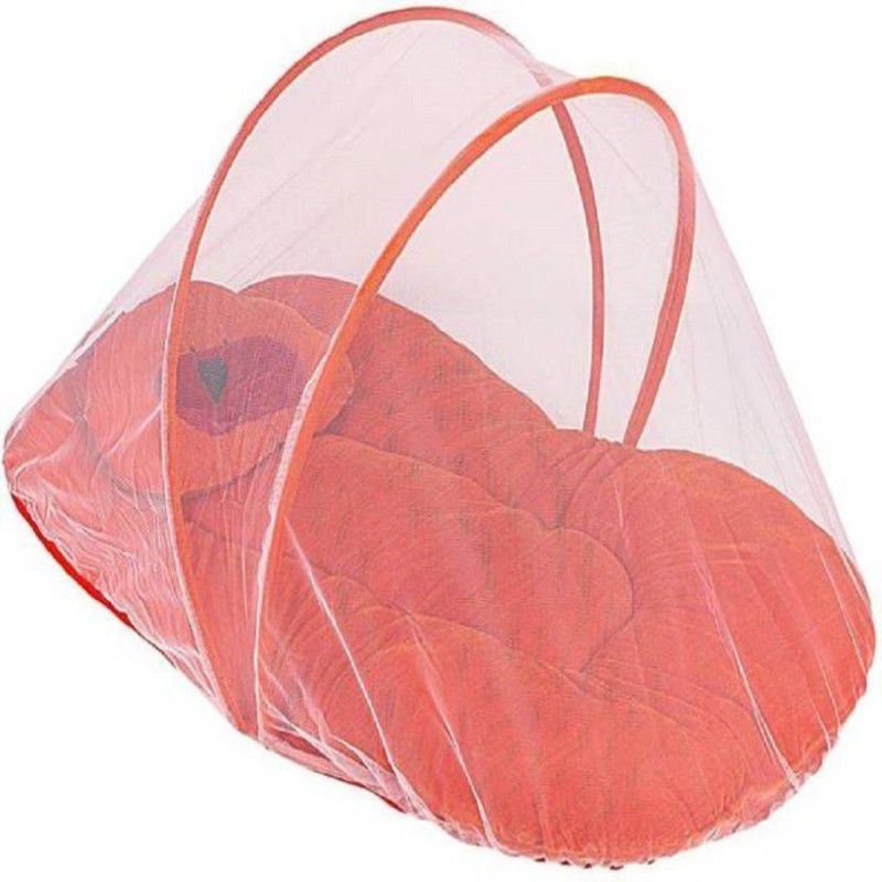Chote Janab Exclusive Mosquito Net Mosquito Net Crib  (Fabric, Orange)