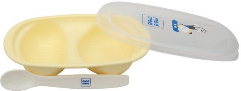 MeeMee Air-Tight Feeding Bowl With Spoon (Yellow) - Plastic  (Yellow)