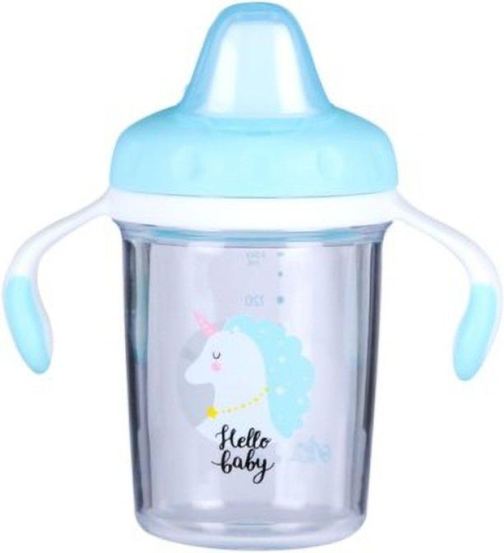 Happy Baby BABY Transperency Sippy Cup & Bpa free Training cup  (Blue)