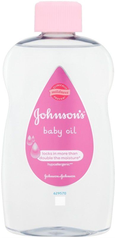 JOHNSON'S Baby Oil Locks in more than double the moisture  (500 ml)