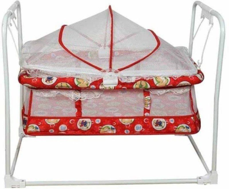 KRY New Born Baby Cradle, Baby Swing, Baby jhula, Baby palna Bassinet (red Bassinet  (Red)