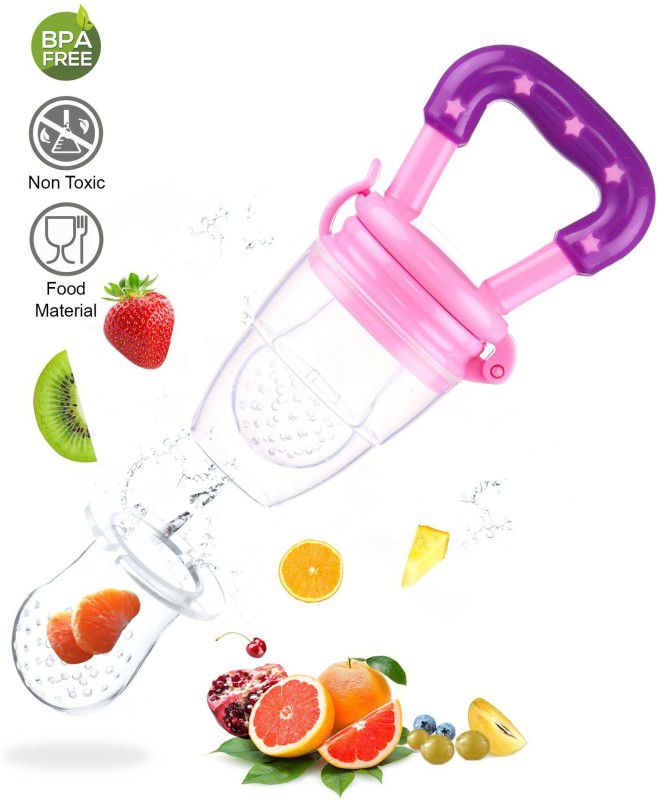kistapo Food/Fruit Nibbler with Extra Mesh, Soft Pacifier/Feeder, Teether For Baby Feeder  (Pink)