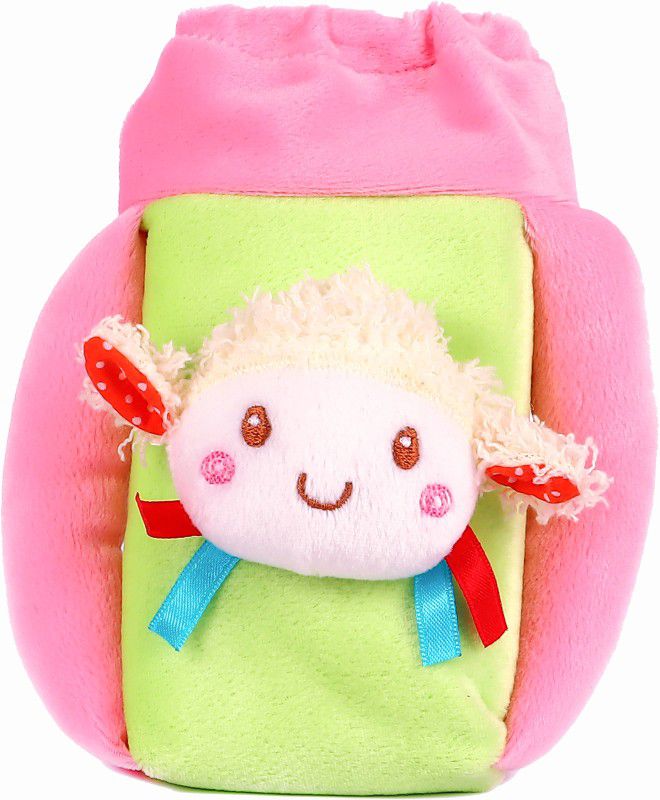 1st Step Plush Bottle Cover Doll Face Motif  (Pink)