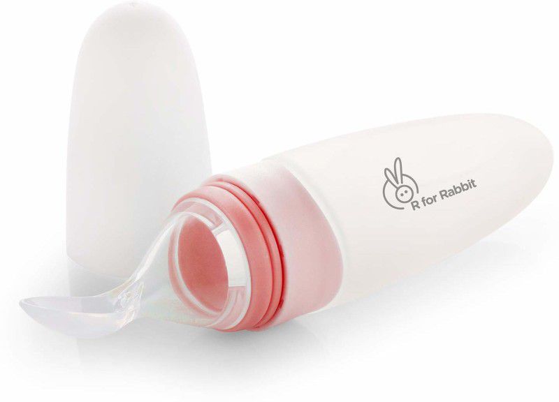 R for Rabbit Premium First Feed Feeder For Baby - Non Toxic, BPA Free, Silicone Matterial  (Pink)