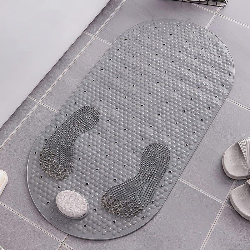LAVNIK Silicone Baby Bath Mat  (Grey, Medium)