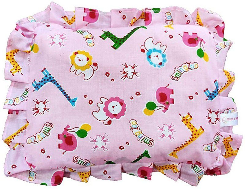 Baby Desire Mustard Seeds Animals Baby Pillow Pack of 1  (Pink)