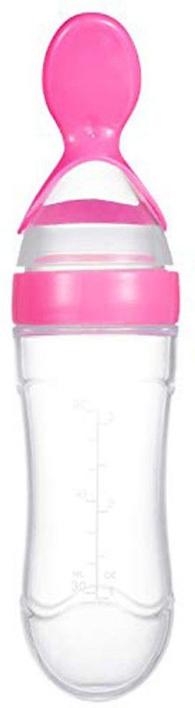 Kanani Baby Squeezy Food Grade Silicone Spoon Bottle Feeder - Silicone  (Pink)