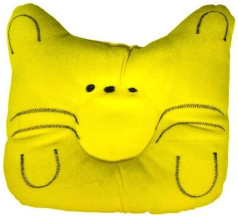 LPR Polyester Fibre Animals Baby Pillow Pack of 1  (Yellow)