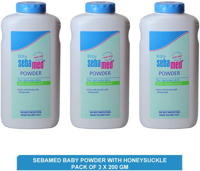 Sebamed baby powder - Clinically tested baby powder for dry skin(pack of 3)200g  (3 x 200 g)