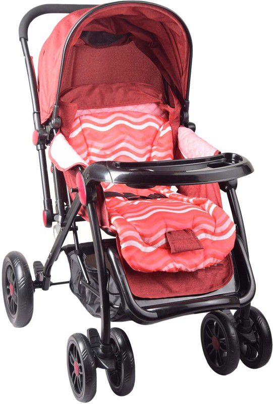 Plus One Pram for young babies Pram  (3, Red)