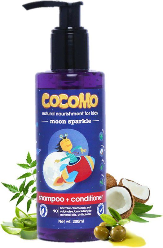 Cocomo Kids Shampoo & Conditioner with Natural Aloe Vera & Neem | Floral Fragrance  (200 ml)