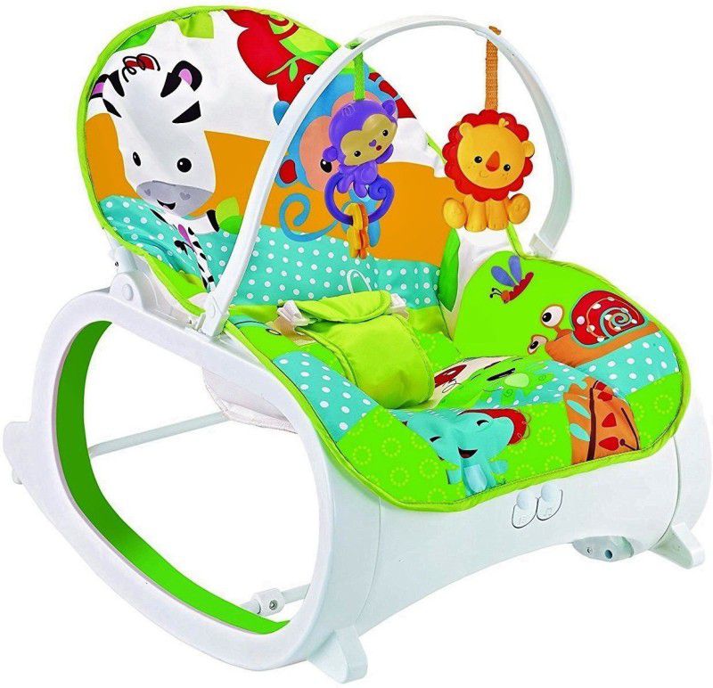 Fiddle Diddle Baby Bouncer Cum Rocker with Vibration Function,Calming Music and 2 Toys -965 Rocker and Bouncer  (Multicolor)