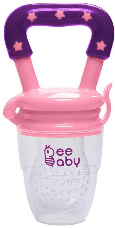 Beebaby Silicone Food and Fruit Nibbler With Extra Silicone Mesh Teether and Feeder  (Pink)
