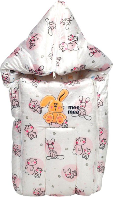 MeeMee 3 in 1 Baby Carry Nest Sleeping Bag & Mattress (Pink, Puppy Print) Sleeping Bag  (Pink)