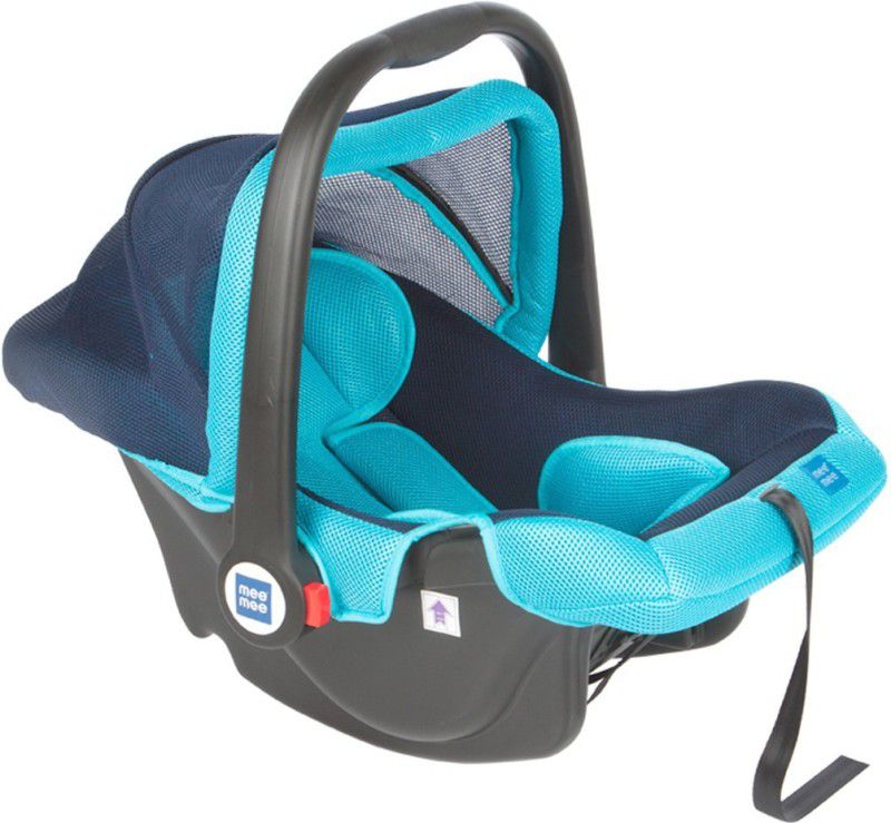 MeeMee Baby Car Seat Cum Carry Cot with Thick Cushioned Seat Baby Car Seat  (Light Blue)