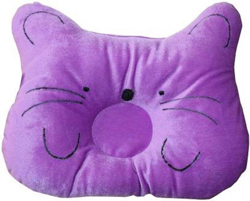 CLASORA Cotton Animals Baby Pillow Pack of 1  (Purple)