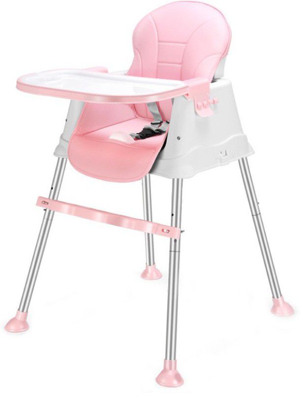 Little Tribe Multifuction Kids High Chair  (Pink, White)