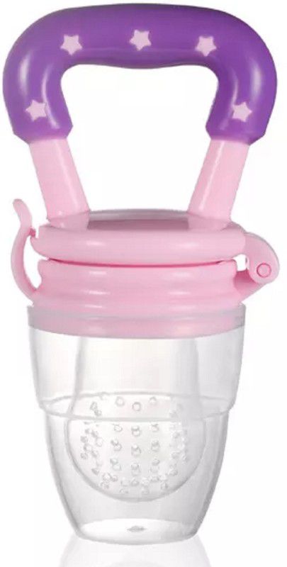 Smiker Baby Silicone Fruit Feeder and Pacifier Teether for Toddlers (Pack of 1 - Pink) Teether and Feeder  (Pink)