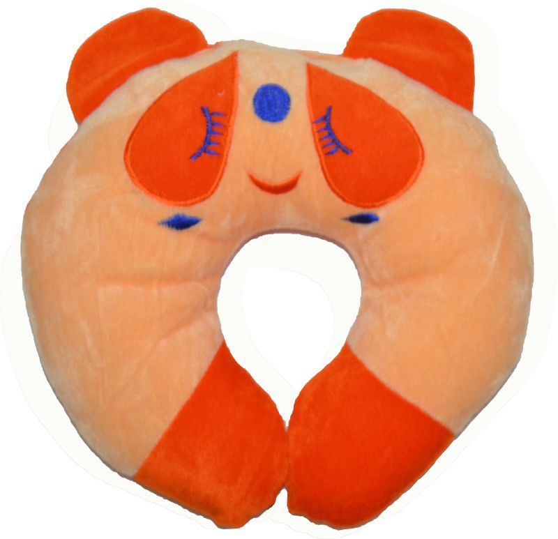 HORCH Polyester Fibre Smiley Baby Pillow Pack of 1  (Orange)