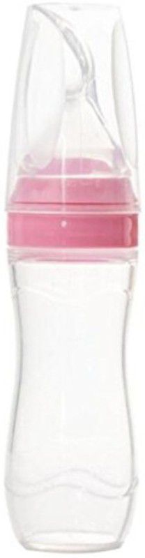 GURU KRIPA BABY PRODUCTS ??? Presents Baby Squeezy Food Grade Silicone Spoon Bottle Feeder for Baby Feeding (Pink, 120 ml) - Silicone  (Pink)