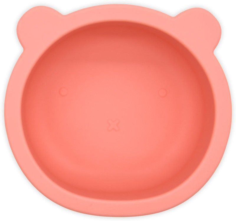 Zozobaa Silicone Baby Bear Bowl with Suction Base for Self Feeding Learning Toddlers - FOOD GRADE SILICONE  (Pink)