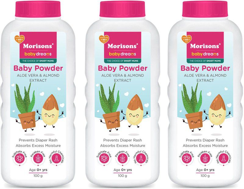 Morisons Baby Dreams Baby Powder Combo 100 gm - Pack of 3  (3 x 100 g)