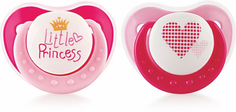 Beebaby Orthodontic Silicone Baby Pacifier with Protective cap. (Pack of 2) Soother  (Pink)
