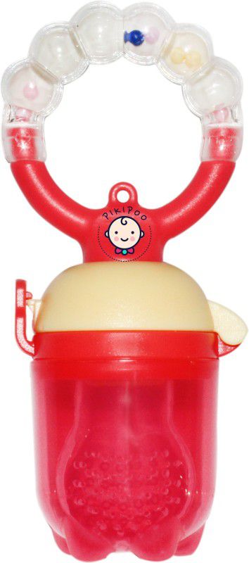 PIKIPOO Ultra Care Fresh Fruit and Food Feeder Teether and Feeder  (Red)