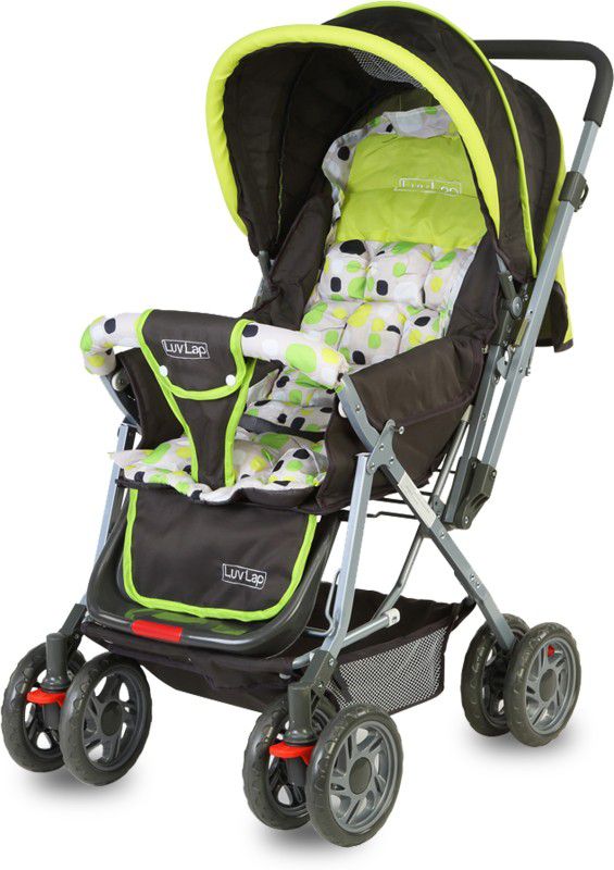 LuvLap Sunshine Stroller/Pram, Easy Fold, for Newborn Baby/Kids, 0-3 Years, Stroller  (3, Green)