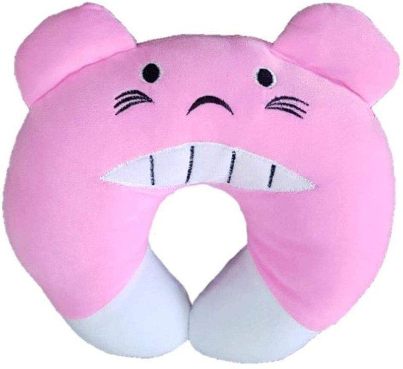 AT Mark New Born Baby Soft Neck Pillow for Head Shaping Memory Foam Solid Baby Pillow Pack of 1  (Pink)