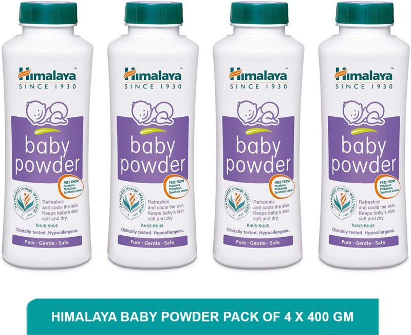 HIMALAYA Baby Powder | Best Baby Powder For Newborn(pack of 4)400g  (4 x 400 g)