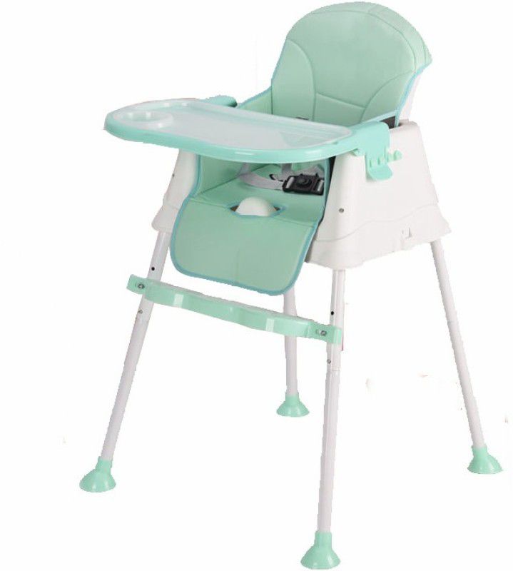 Little Tribe Multifuction Kids High Chair  (Green, White)