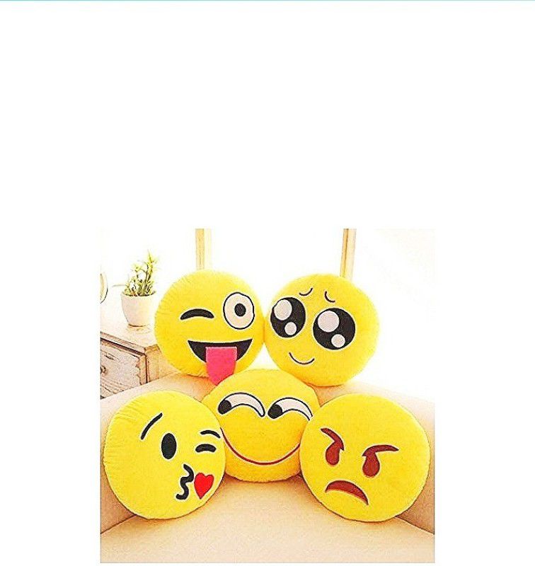kumar creation Cotton Smiley Baby Pillow Pack of 5  (Yellow)