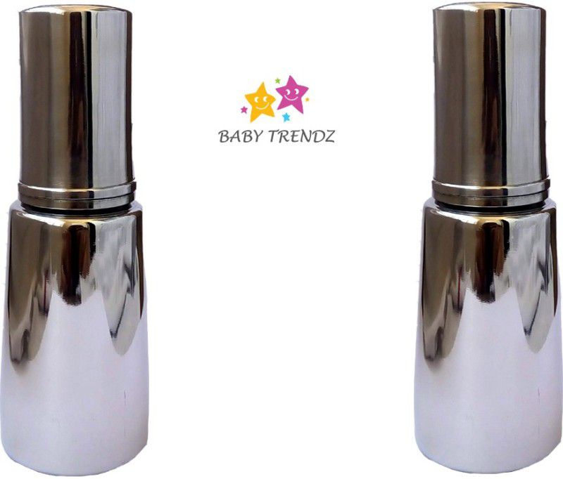 Baby Trendz Stainless Steel Baby Feeding Bottle 150ml Combo Pack of 2 - 150 ml  (Silver)