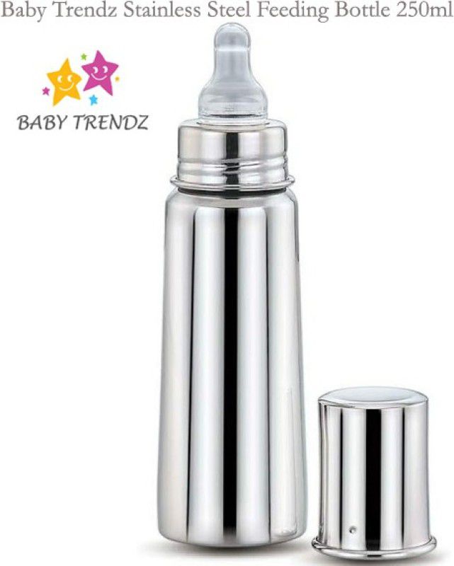 Baby Trendz Stainless Steel Baby Feeding Bottle 250ml - 250 ml  (Silver)