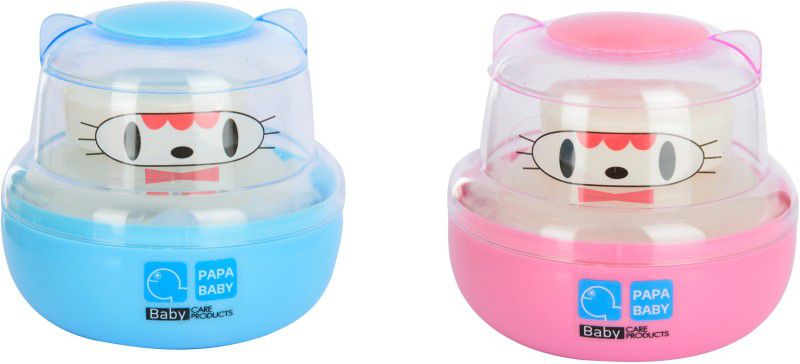 ShopCircuit Baby Powder Puff Pack of 2  (Blue, Pink)