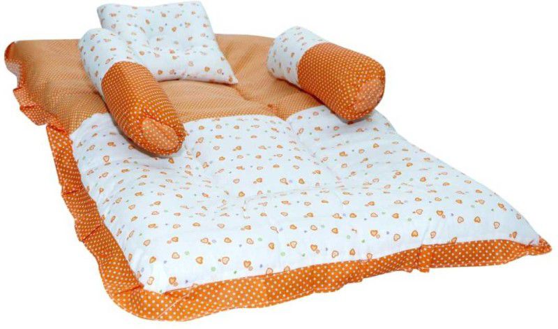 Satish & Yashpal Child Care Baby Mattress set one Bed and 2 pillow  (White, SKy blue)